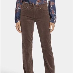 NYDJ Marilyn straight corduroy Mink brown